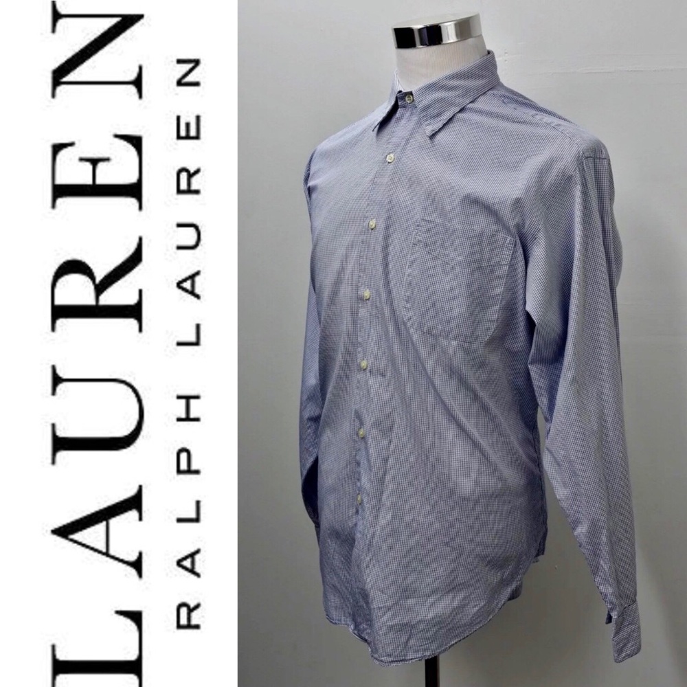 LAUREN RALPH LAUREN Checks Dress Shirt XL 17 34-35